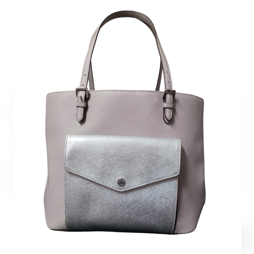 Michael Kors Gray and Silver Tote Bag
